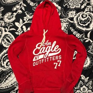 Red American eagle hoodie